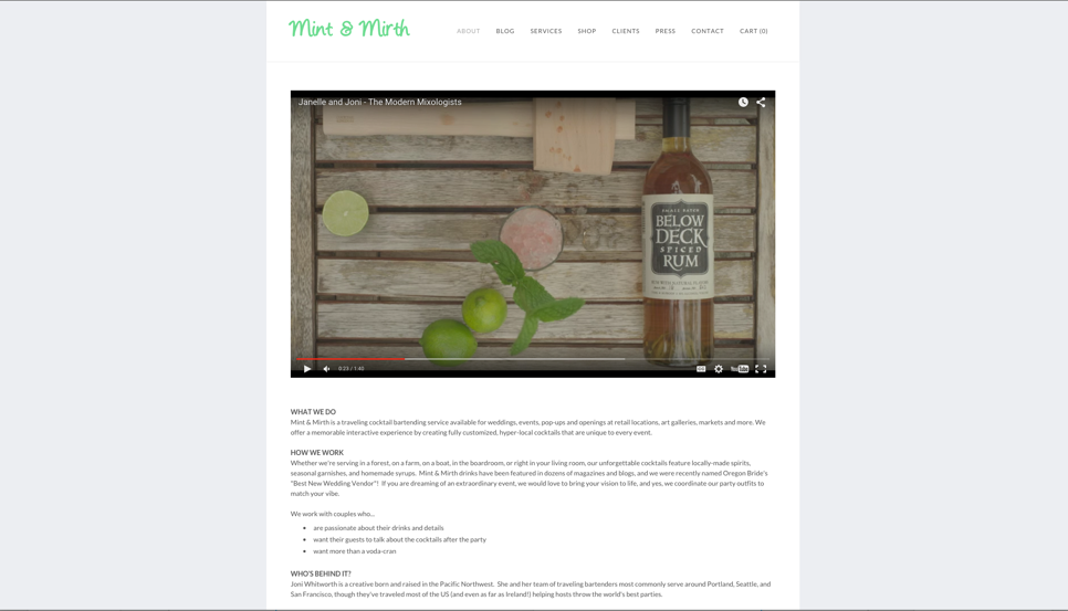 Video Hosting - Mint and Mirth